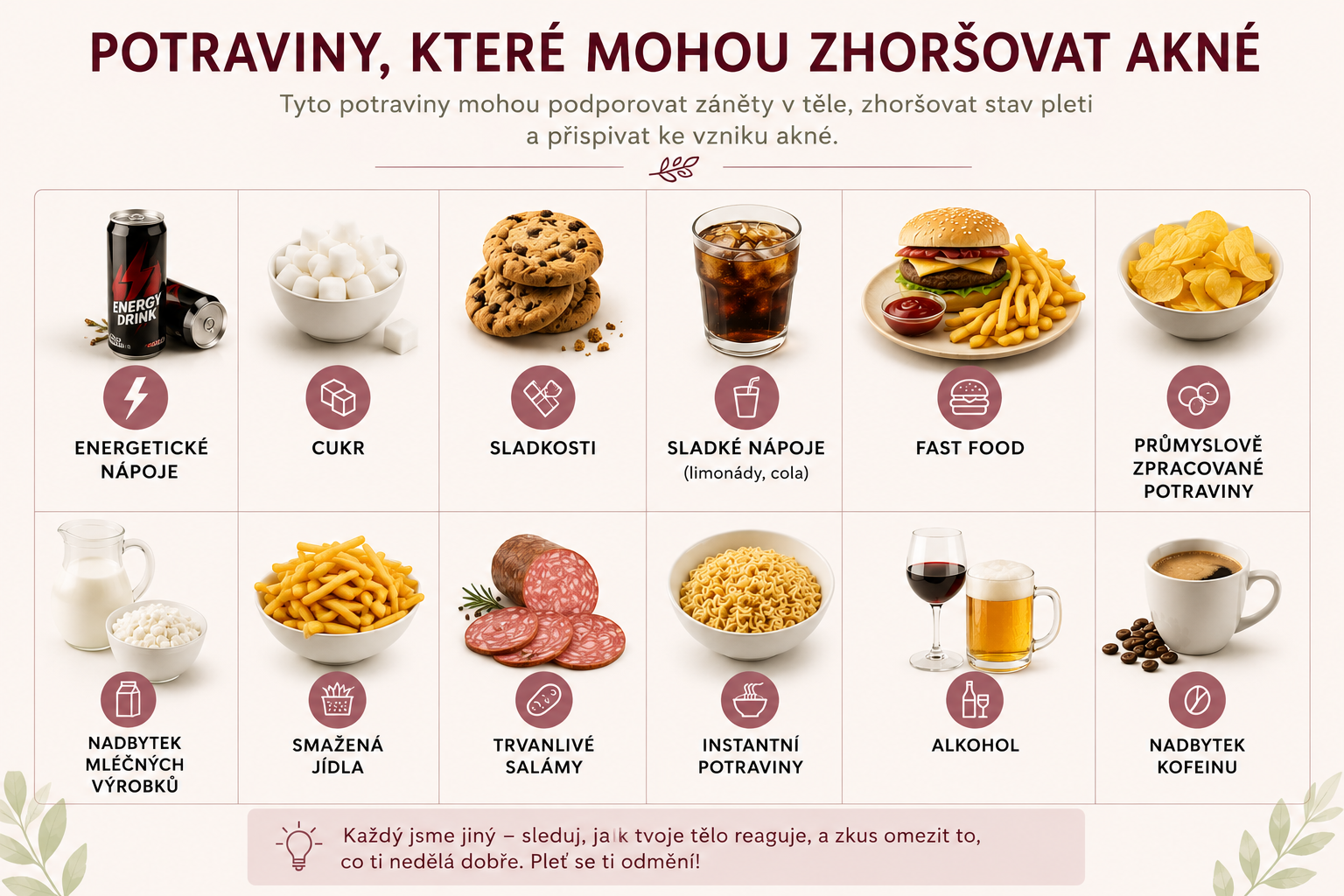 Akné a potraviny